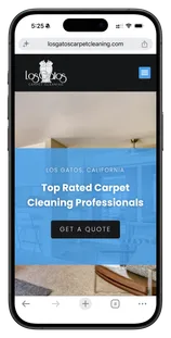 The same site on a phone.